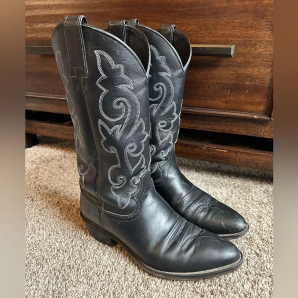 JUSTIN MEN'S LONDON CALFSKIN WESTERN BOOTS - ROUND TOE